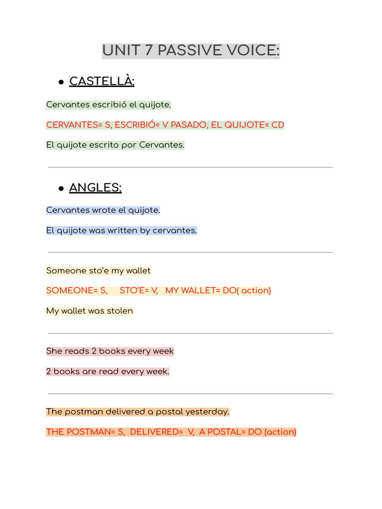 Understanding Passive Voice Examples | PDF | Freight Transport | Public ...