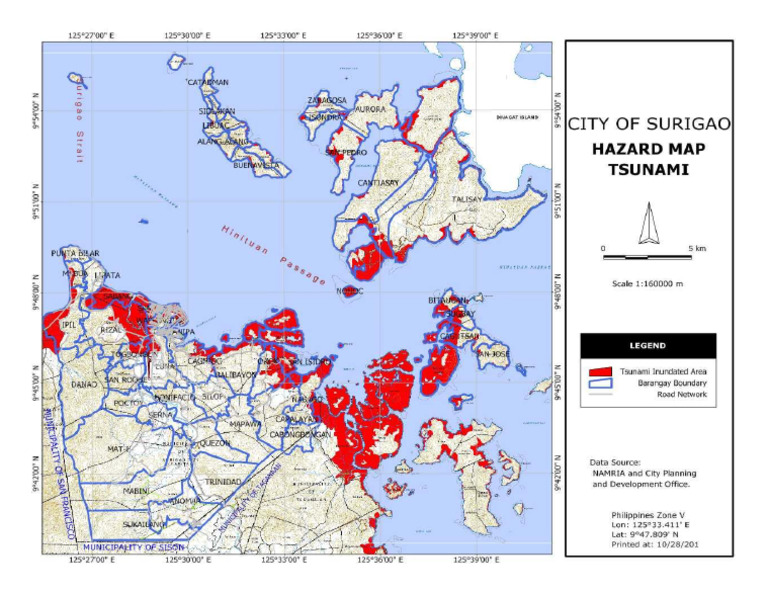 Hazard Map Tsunami | PDF
