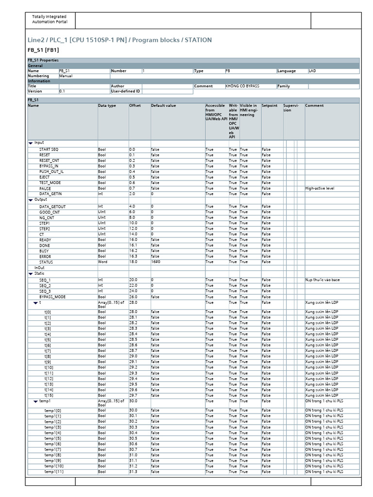 PLC Program Block FB_S1 Overview | PDF | Computer Programming | Computing