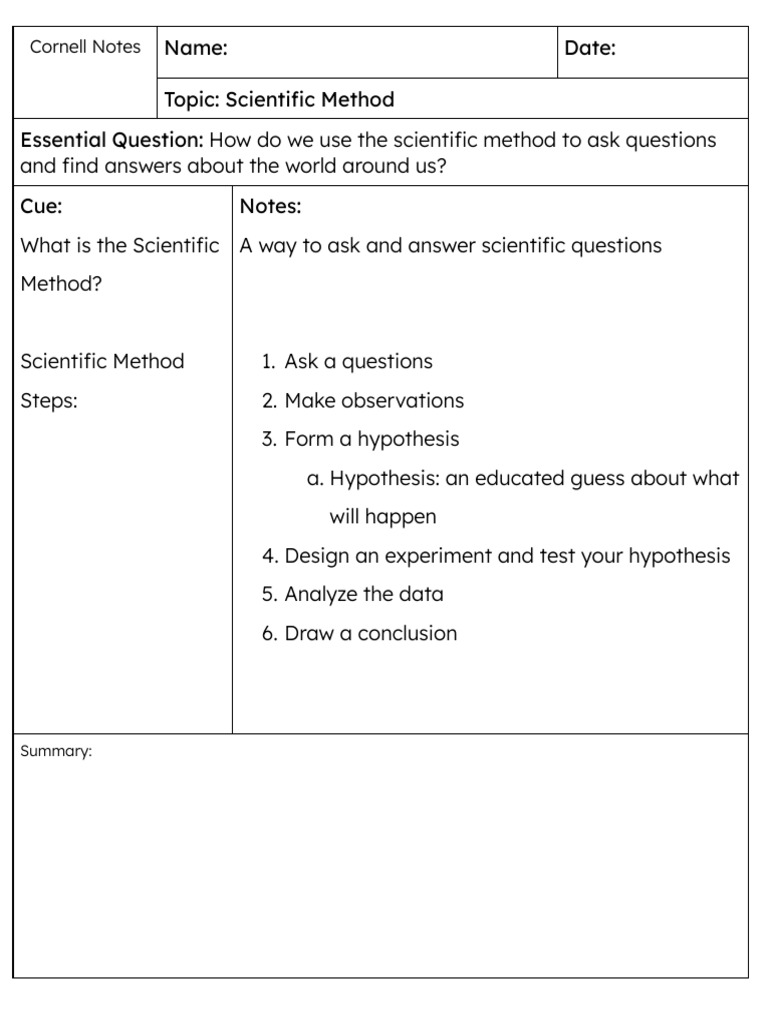 Scientific Method Notes | PDF