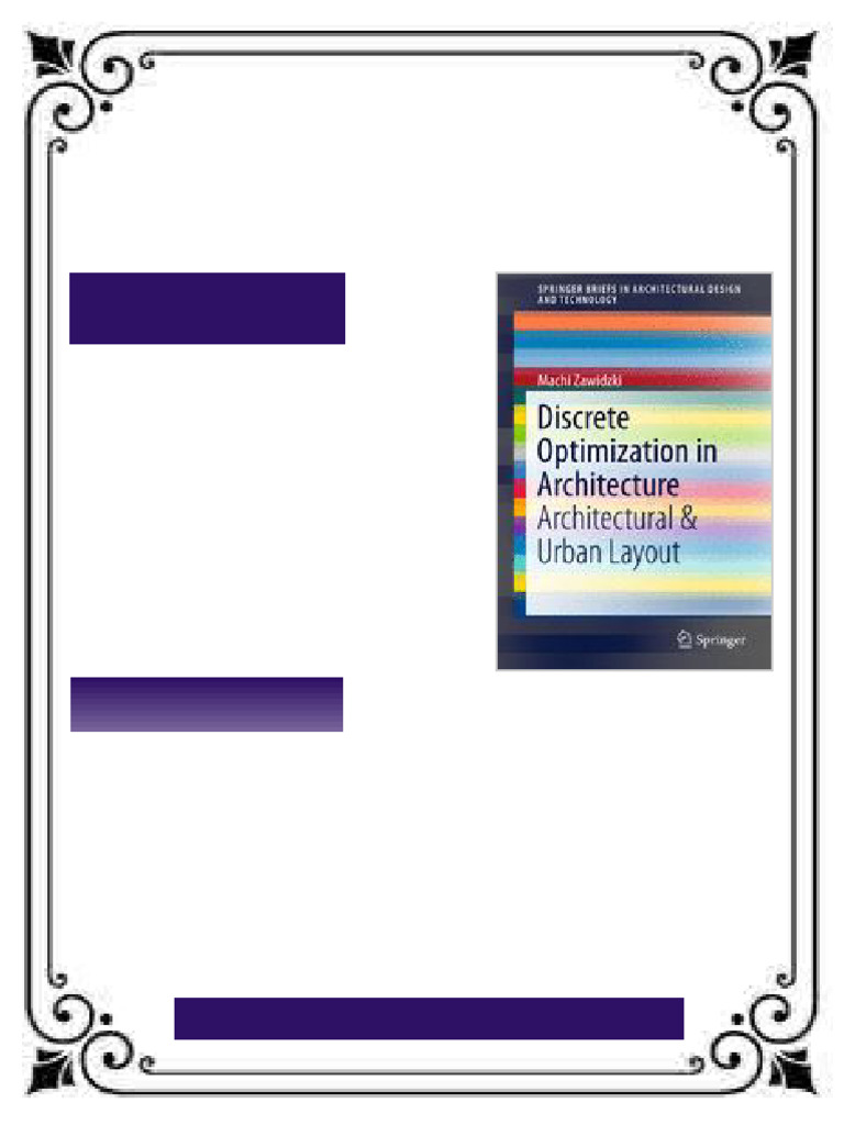 Discrete Optimization in Architecture Architectural amp Urban Layout ...