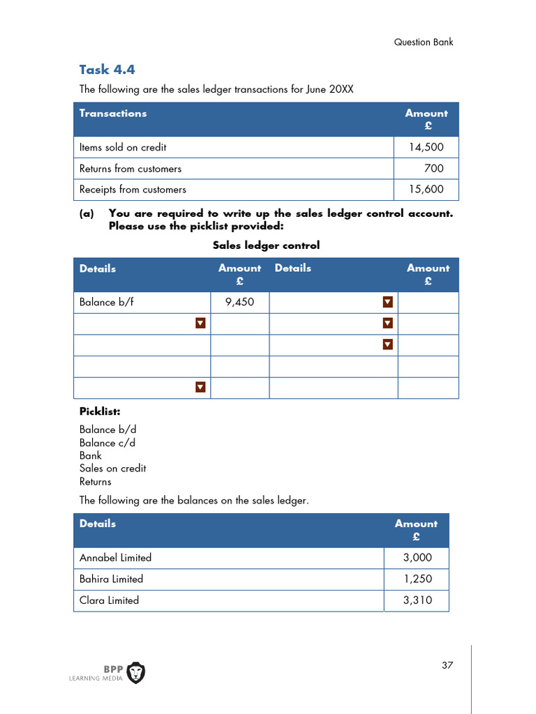 Sales and Purchase Ledger Transactions Guide | PDF | Debits And Credits ...