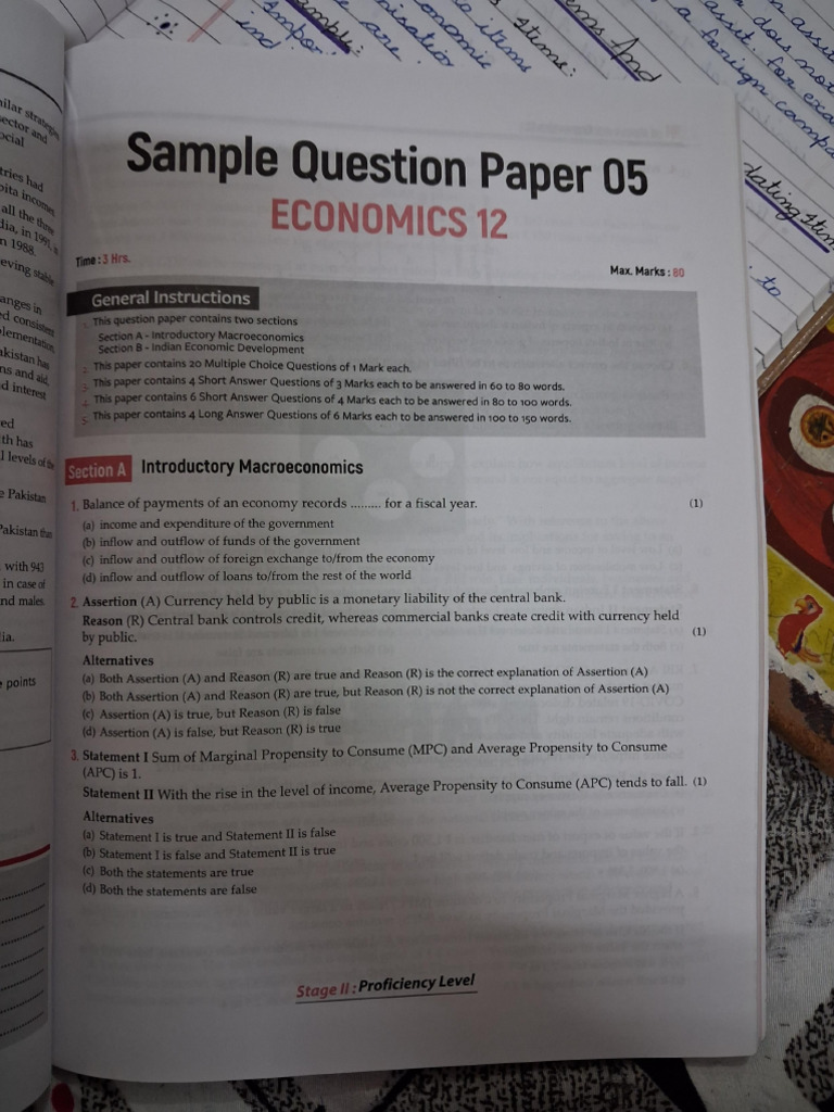 Economics Sample Question Paper 12 | PDF | Gross Domestic Product ...