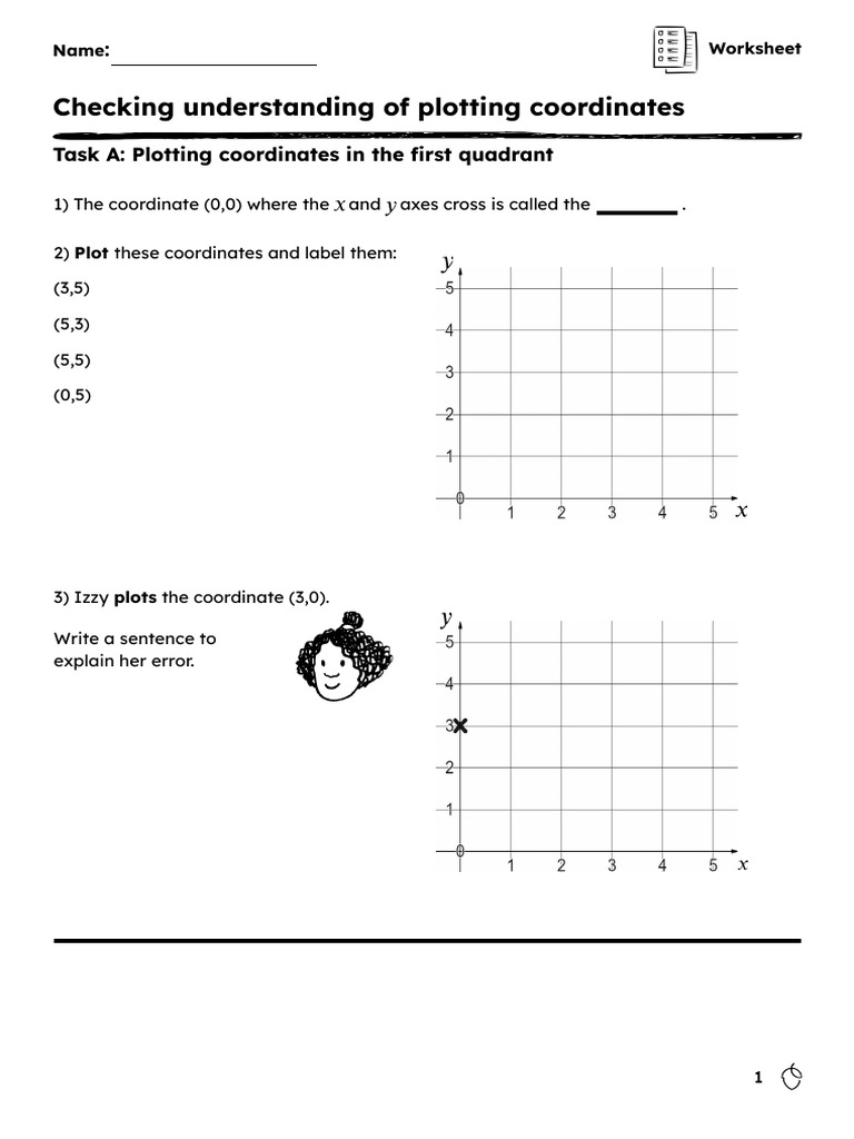 Understanding Coordinate Plotting Worksheet | PDF