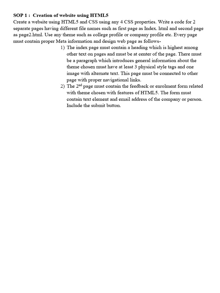 HTML5 Website Creation Guide | PDF
