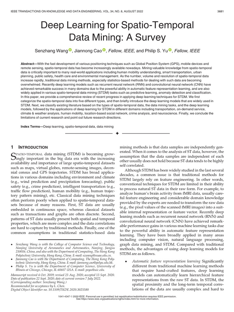 Deep Learning for Spatio-Temporal Data | PDF | Deep Learning | Machine ...