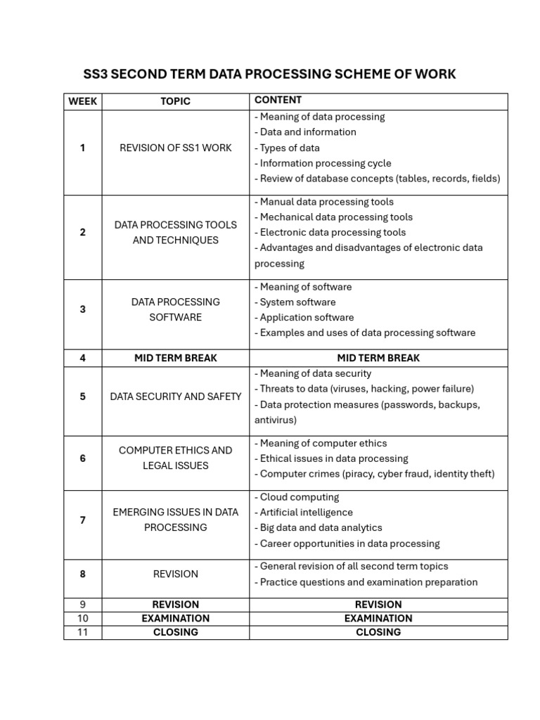 SS3 Data Processing Scheme Overview | PDF