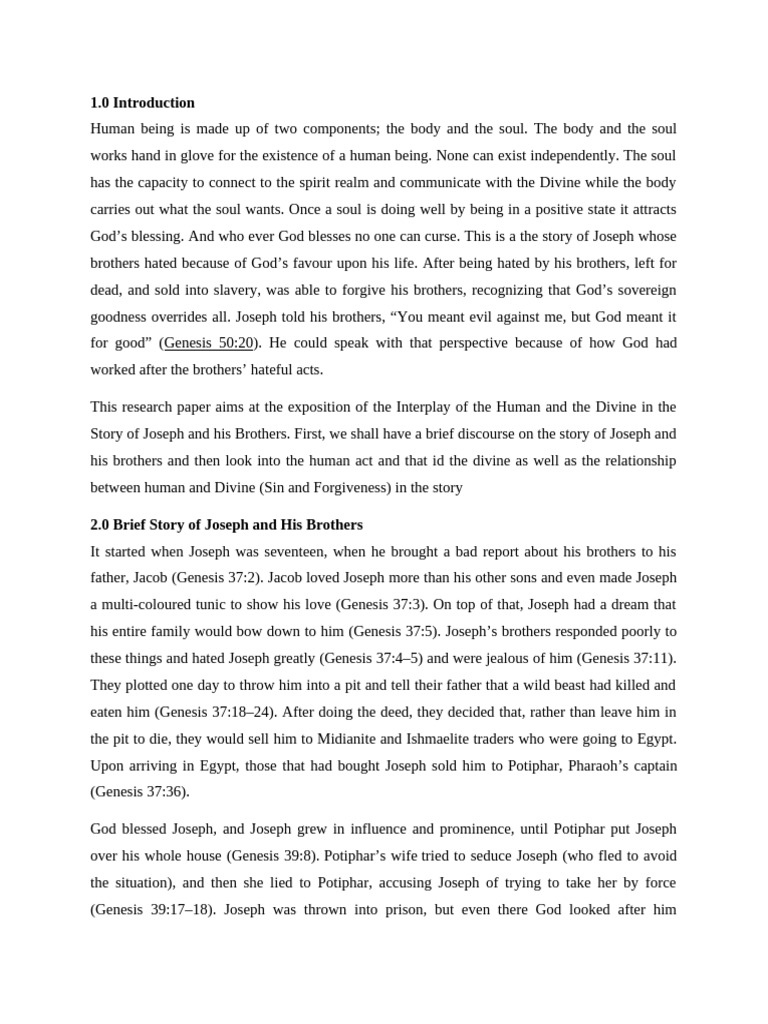 Prof. Okoye's Term Paper | PDF | Book Of Genesis | Religious Belief And ...