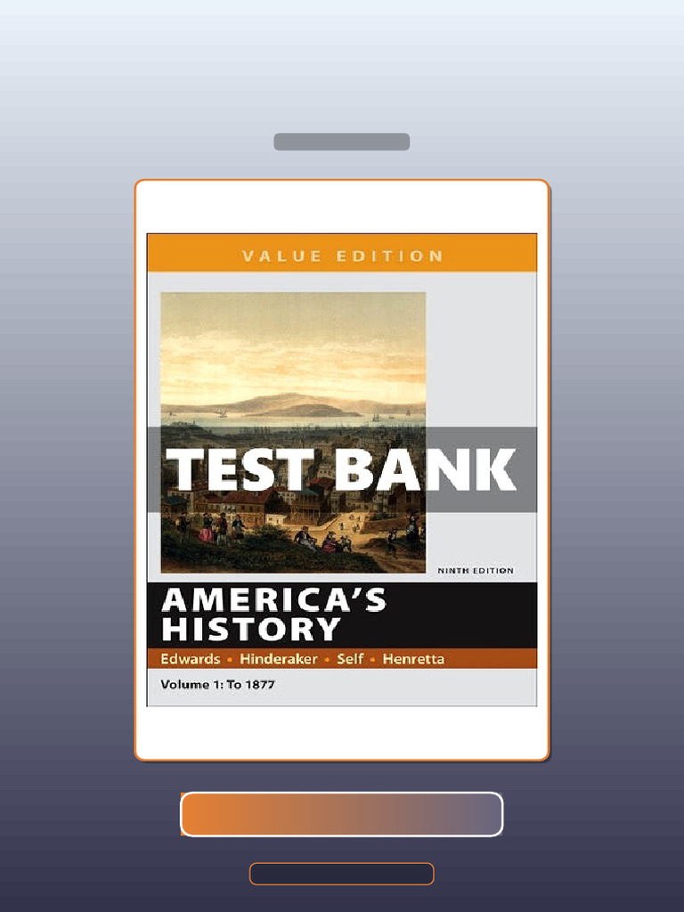 Test Bank for Americas History Value Edition Volume 1 9th Edition ...