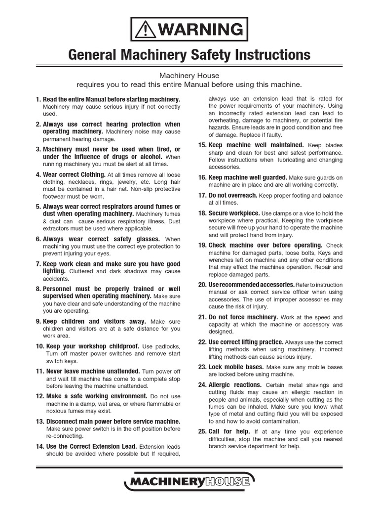 Machinery Safety Guidelines and Risks | PDF | Risk | Hazards