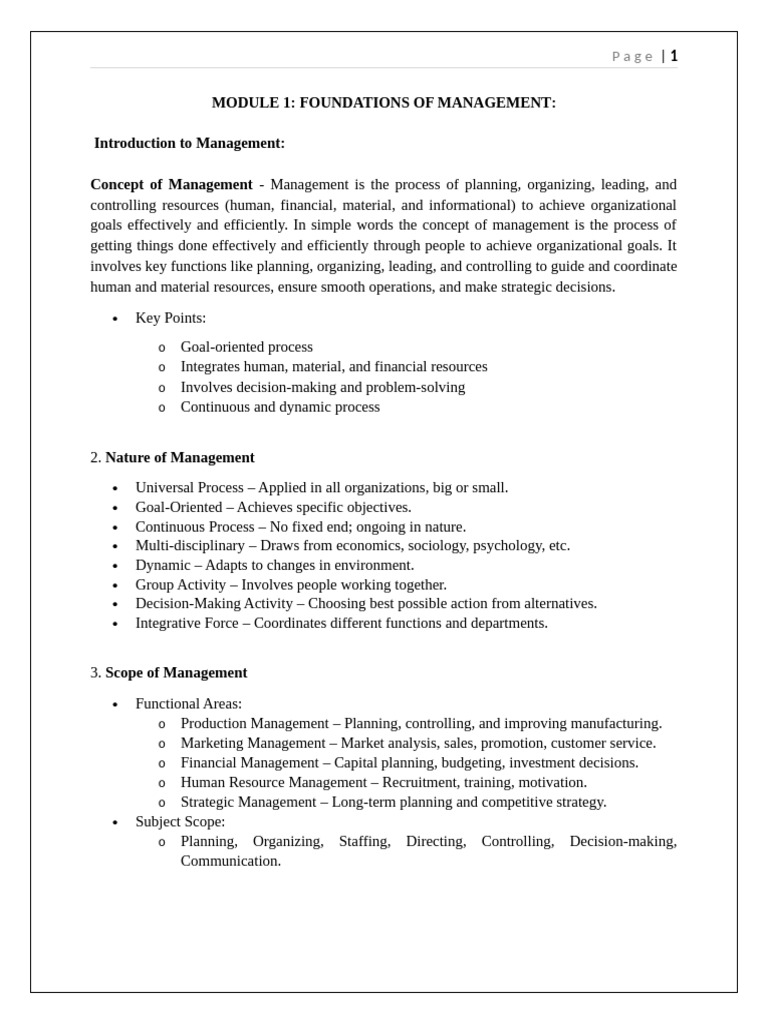 MODULE 1 | PDF | Strategic Management | Leadership