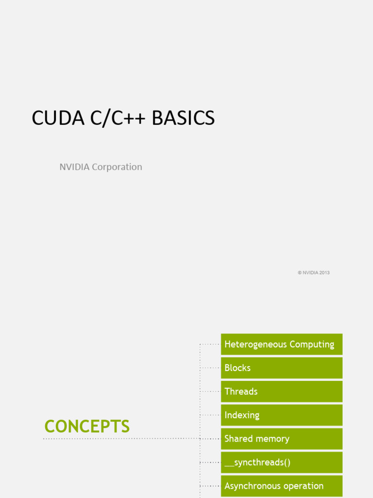 CUDA C/C++ Programming Fundamentals | PDF | Pointer (Computer ...