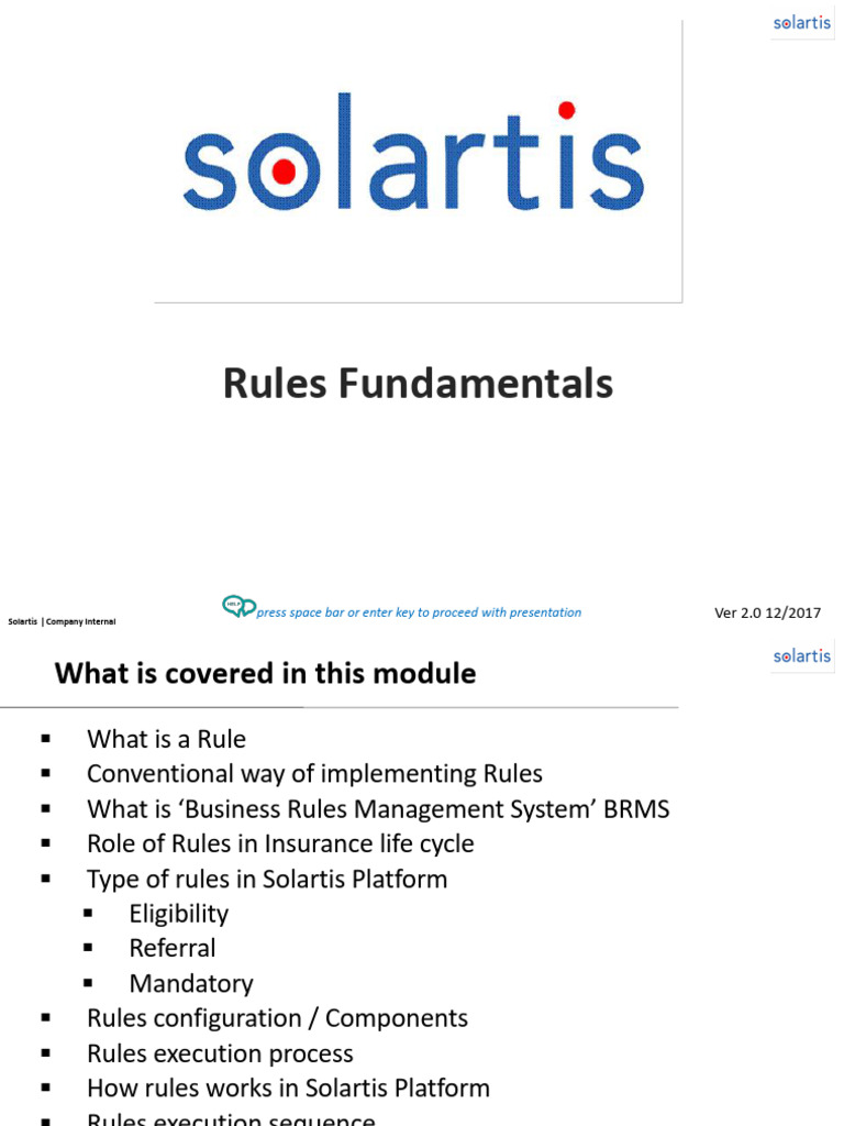 Solartis Business Rules Overview | PDF | Insurance | Underwriting