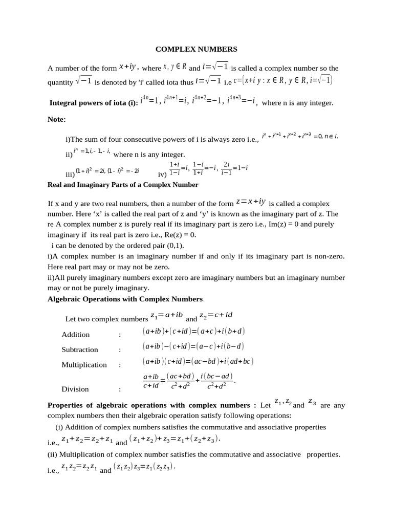 complex numbers | PDF | Complex Number | Triangle