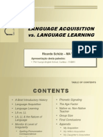 Language Acquisition Language Learning: Ricardo Schütz - Ma Tesl