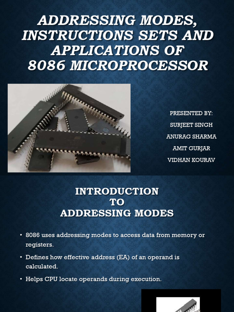 8086 Microprocessor Addressing Modes Guide | PDF | Central Processing ...