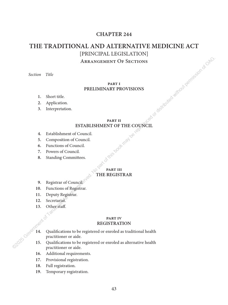 Traditional and Alternative Medicine Act | PDF | Alternative Medicine ...