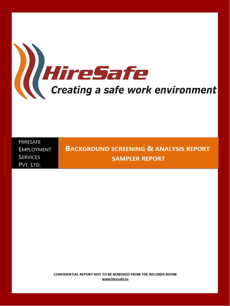 Background Screening Report Summary | PDF | Background Check | Office ...