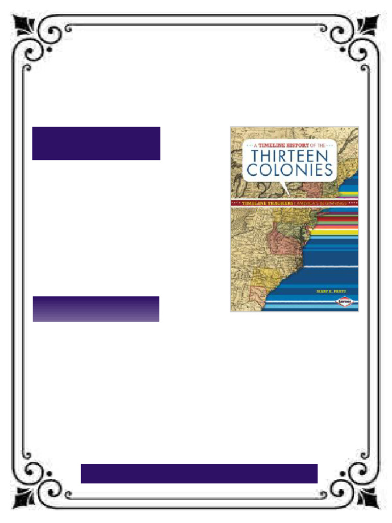 A Timeline History of the Thirteen Colonies 1st Edition Mary K. Pratt ...