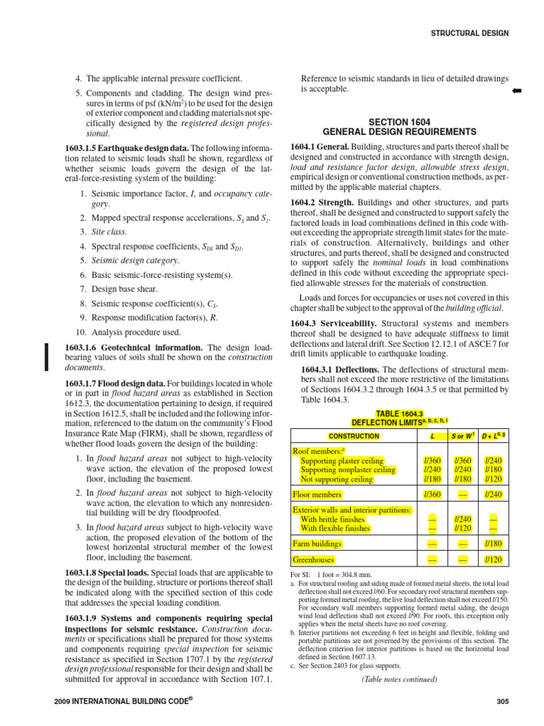 Structural Design Requirements Overview | PDF | Structural Load | Wall
