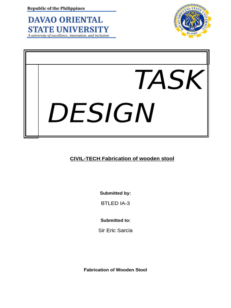 Wooden Stool Fabrication Guide | PDF | Woodworking | Wood