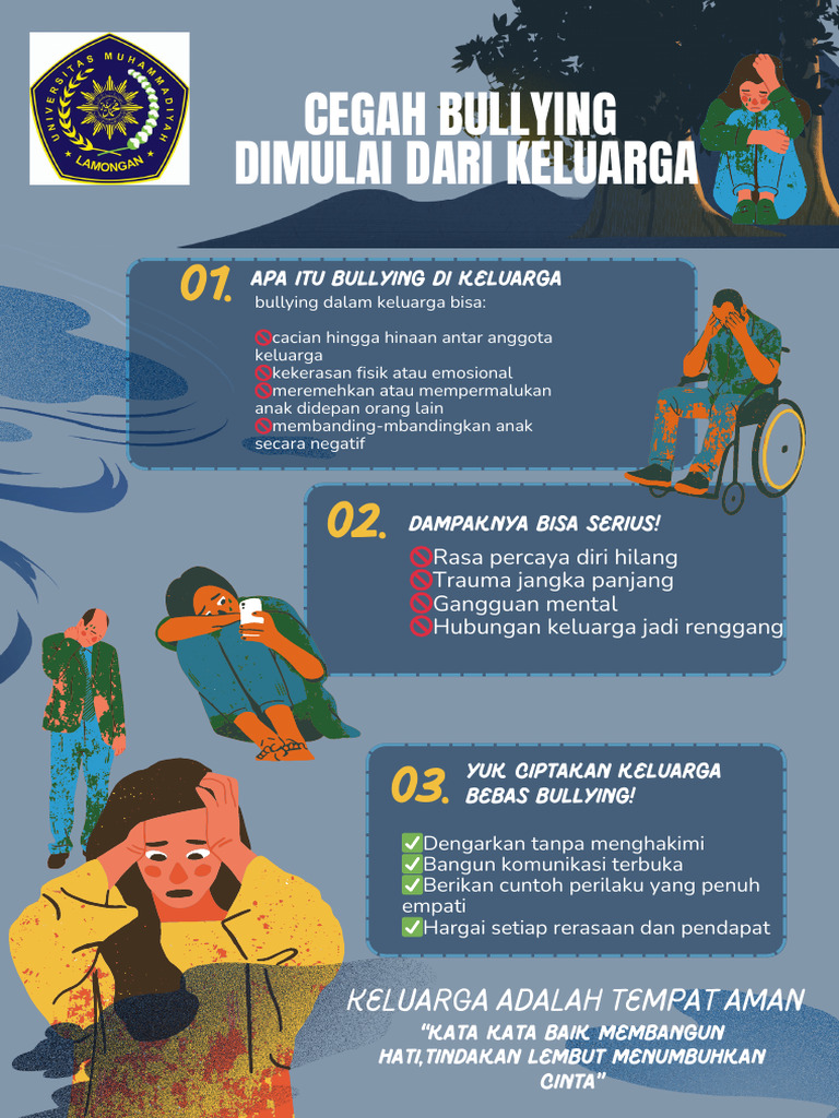Blue Illustrative Anti Bullying Program Poster PDF | PDF