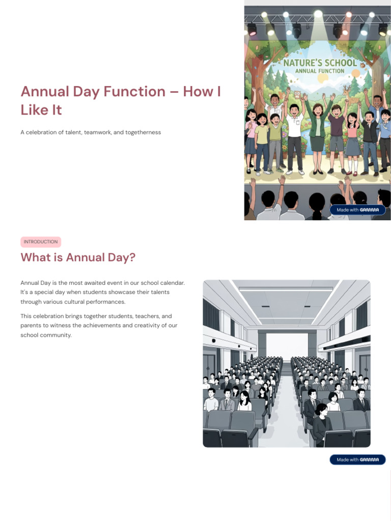 Annual Day Function How I Like It (1) | PDF