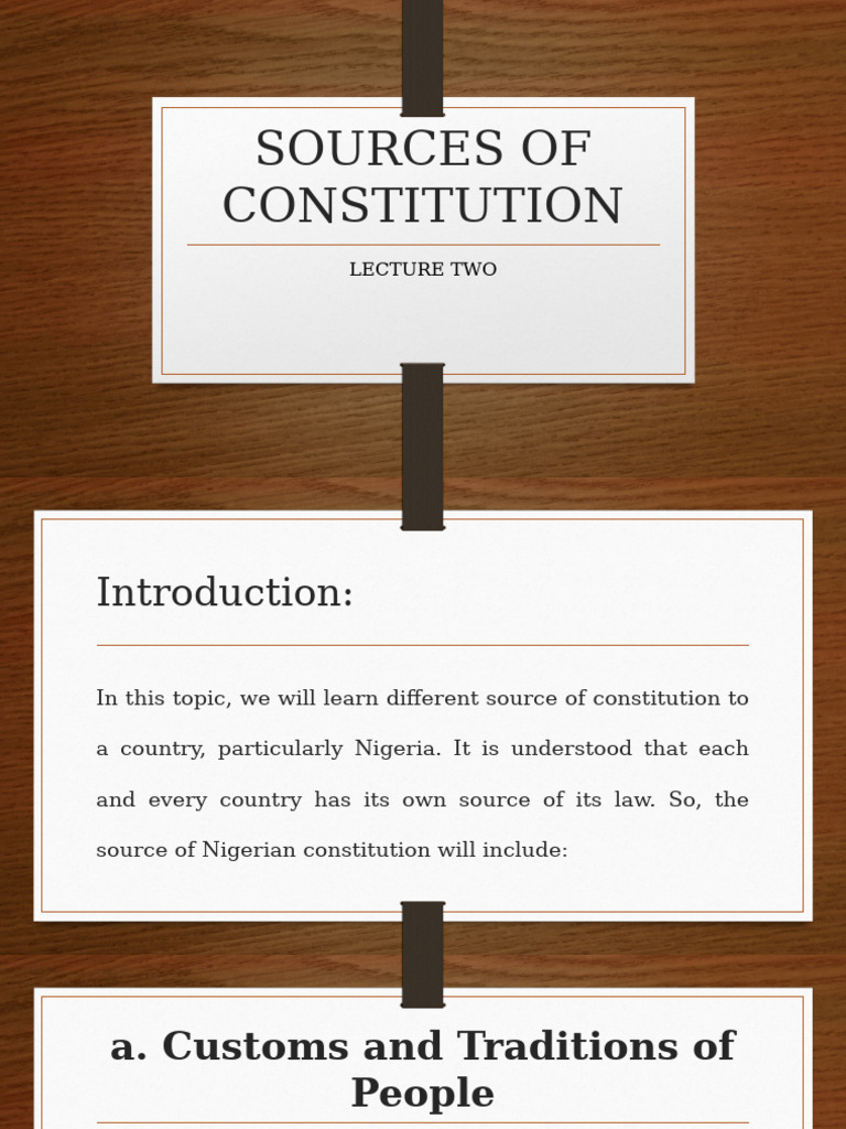 Week 1- Source of Constitution | PDF