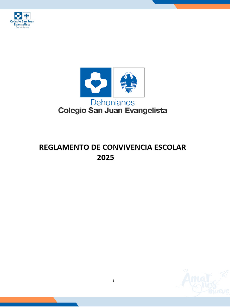Reglamento de Convivencia Escolar 2025 | PDF | Regulación | Derechos de ...