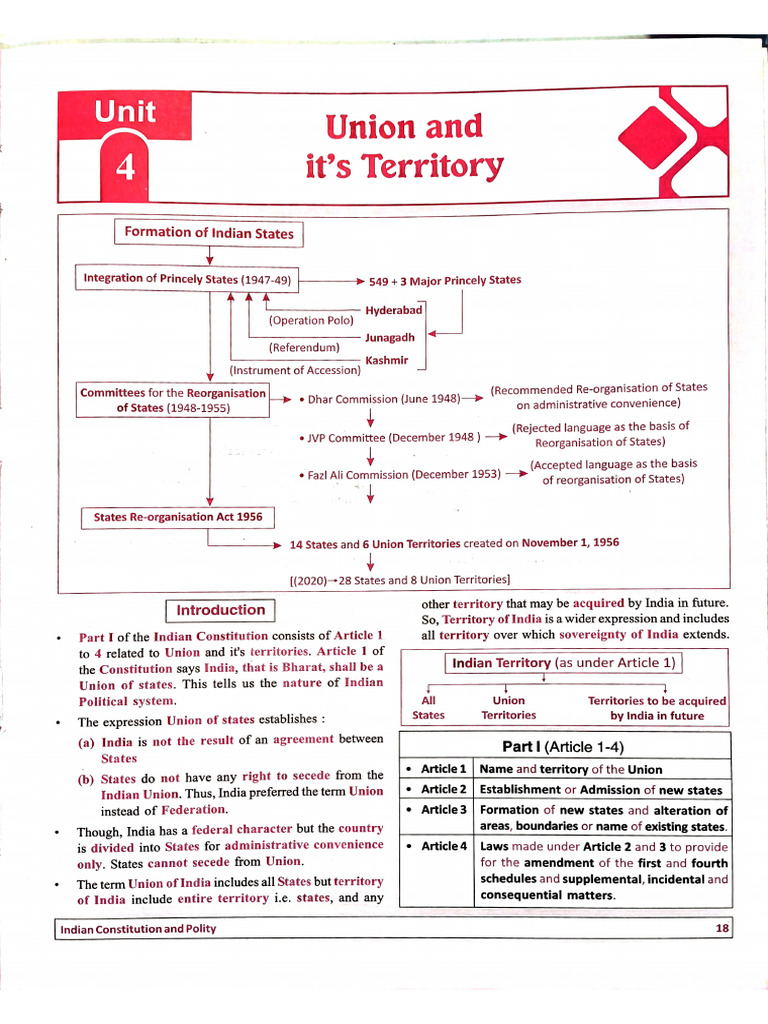 Formation and Reorganisation of Indian States | PDF | Government ...