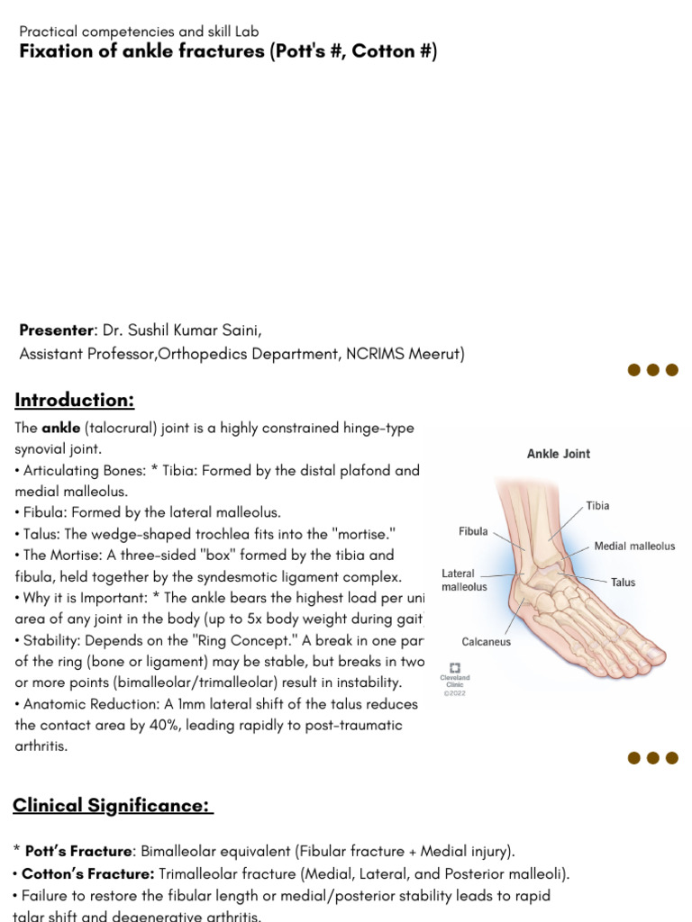 Ankle Fracture Fixation Techniques | PDF | Ankle | Musculoskeletal System