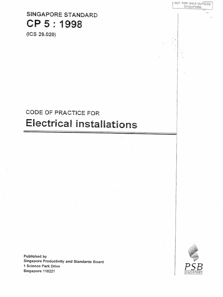 CP 5-Electrical Installations | PDF