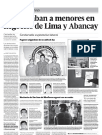 Menores de Edad Eran Esclavizados en Negocios de Lima