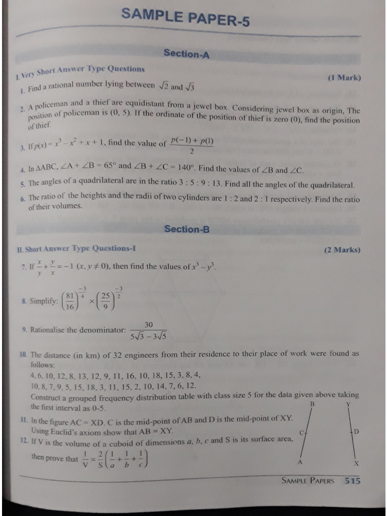Sample Paper 5 | PDF