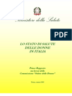 Lo Stato Di Salute Delle Donne in Italia - Ministero Della Salute (2008)
