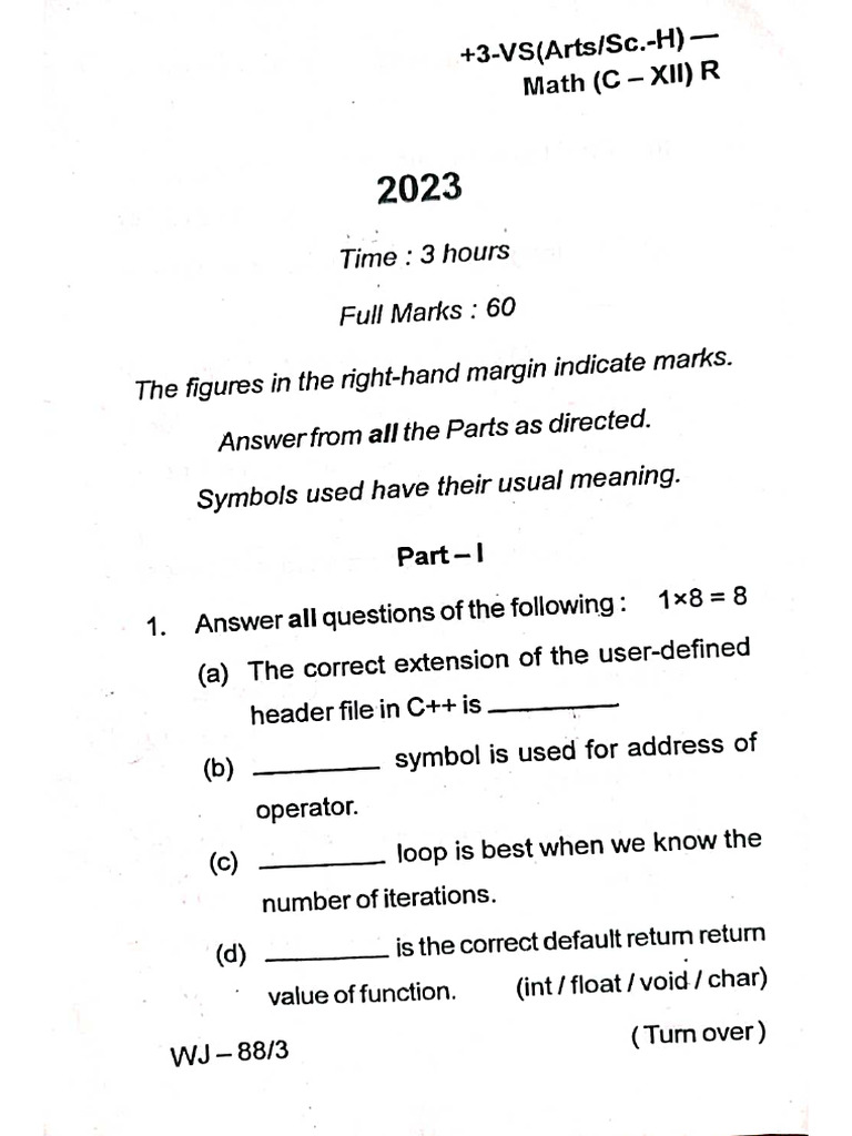 c++ Question | PDF