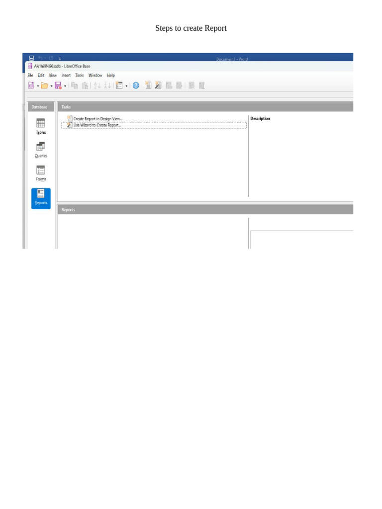 Steps to Create Report 5 | PDF