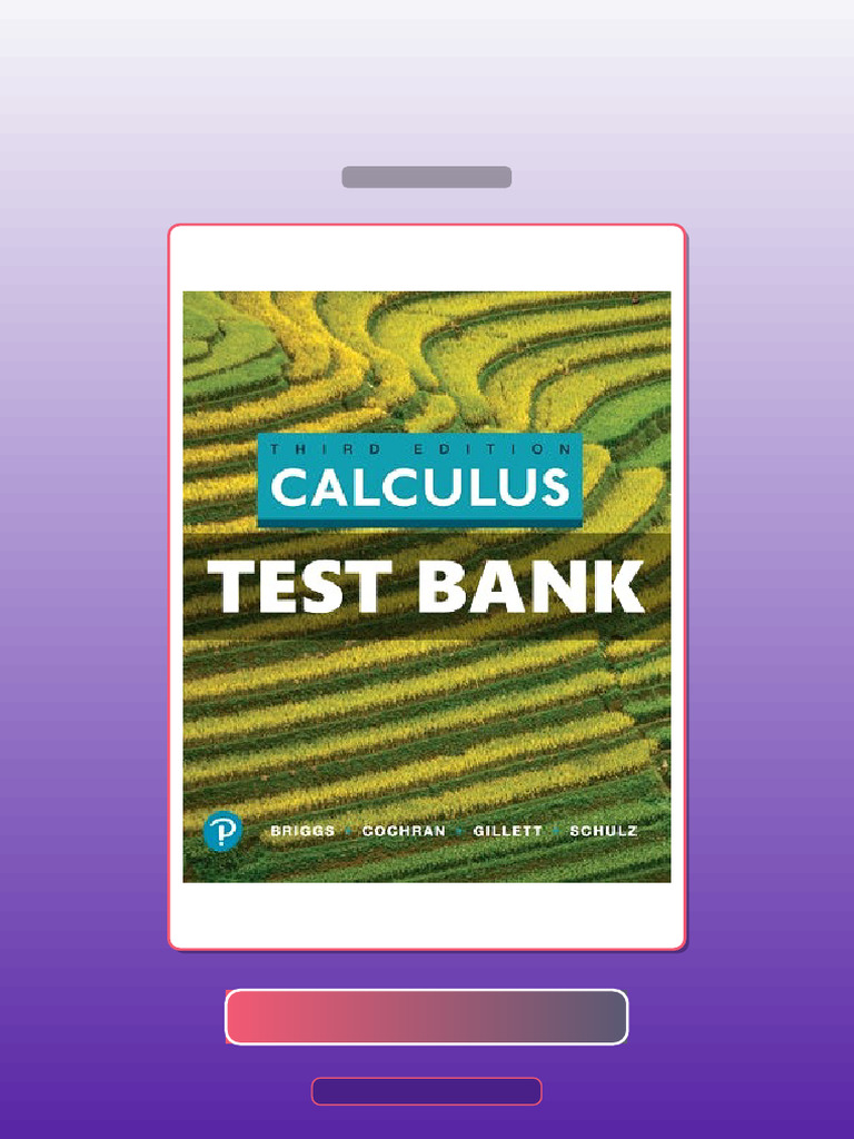 Test Bank for Calculus 3rd Edition Briggs | PDF