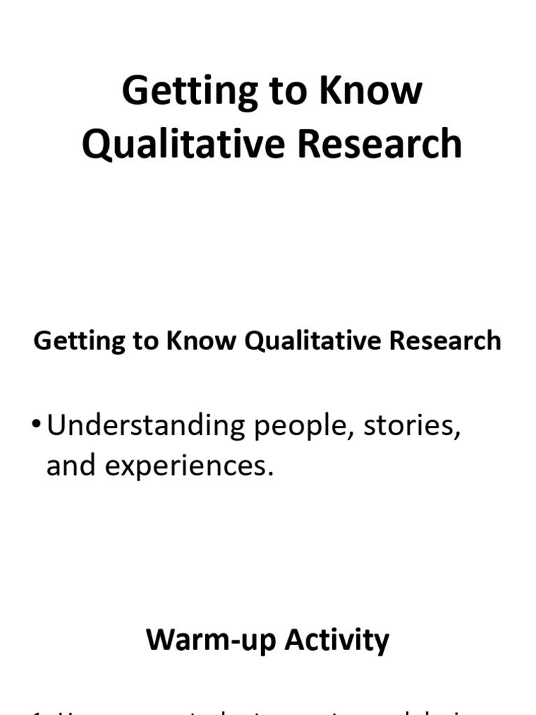 Understanding Qualitative Research Basics | PDF | Qualitative Research ...
