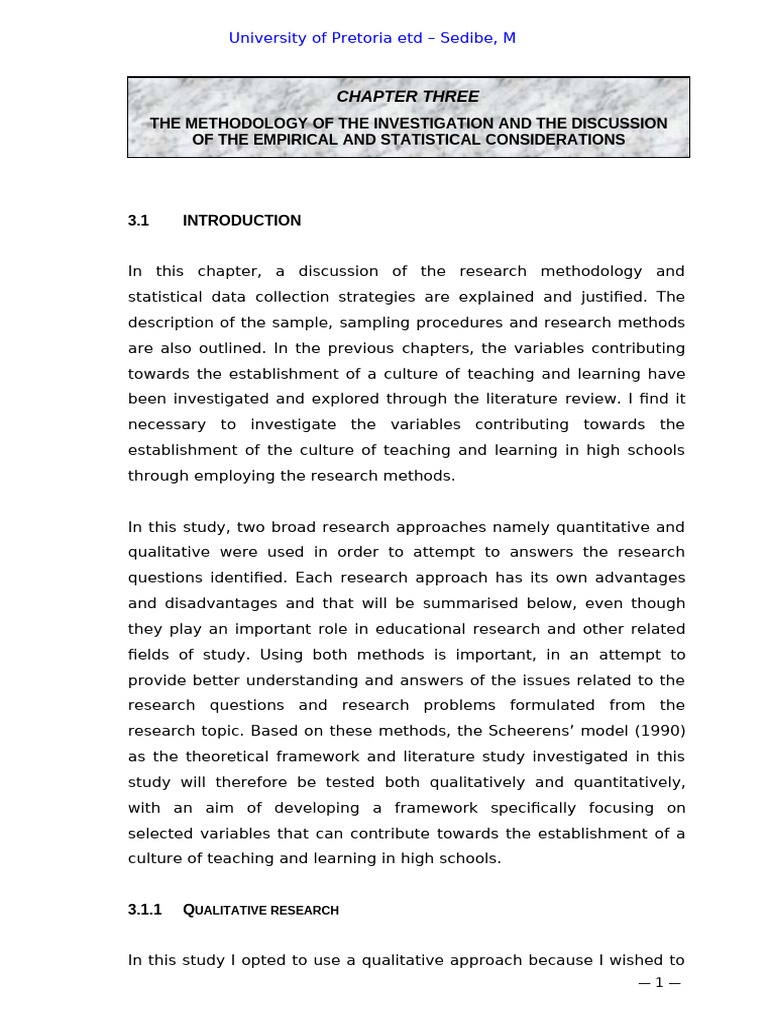 Research Methodology in Education Study | PDF | Methodology ...