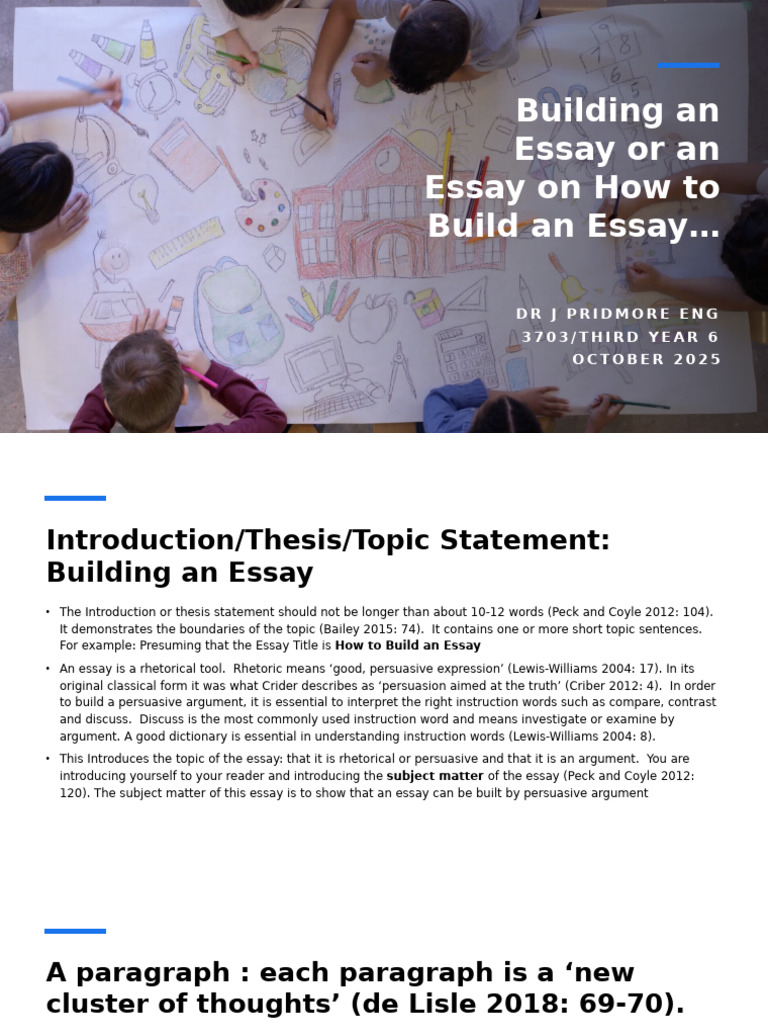 Building an Essay | PDF | Essays | Rhetoric