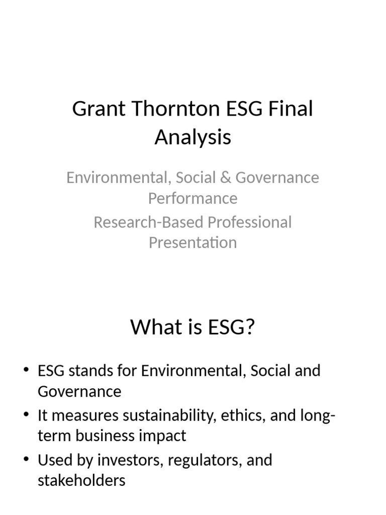 Grant Thornton ESG Final Professional Presentation-1 | PDF ...