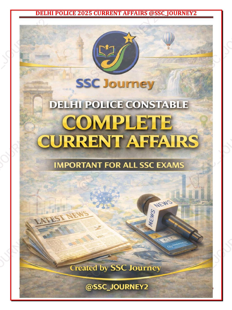 Delhi Police 2025 Current Affairs | PDF
