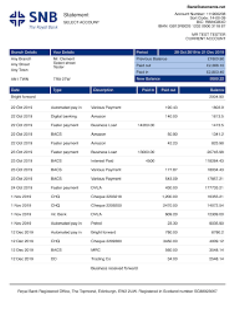 Bank Stat SBI | PDF