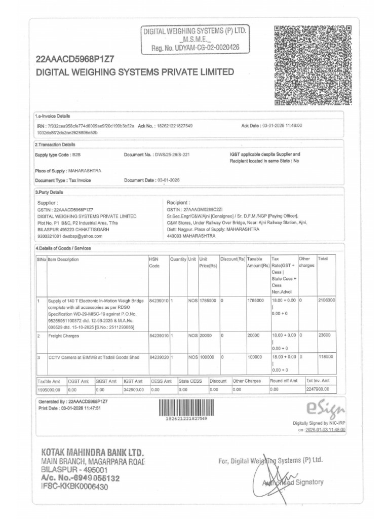 Cr Invoice | PDF