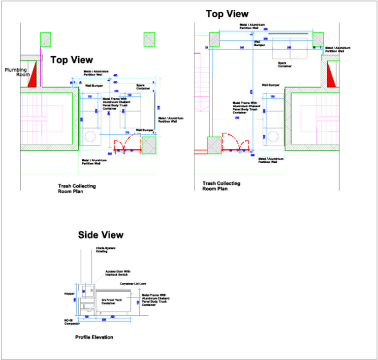 Trash Collection Room Design Plans | PDF | Building Engineering ...