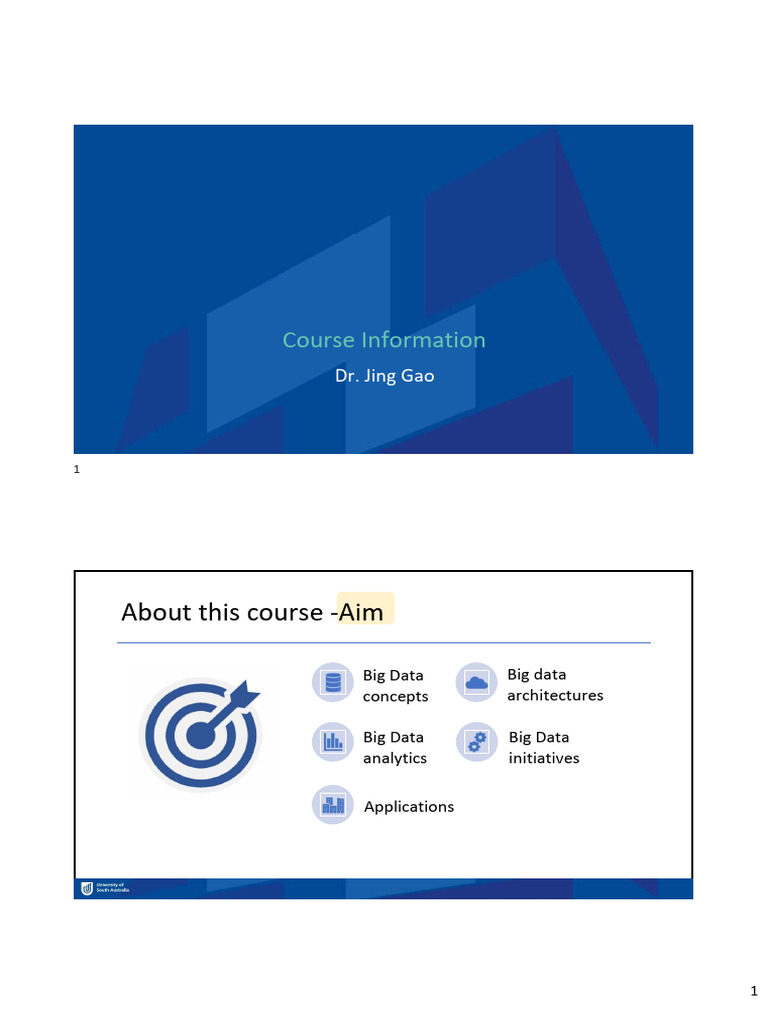Big Data Course Overview and Structure | PDF | Big Data | Data