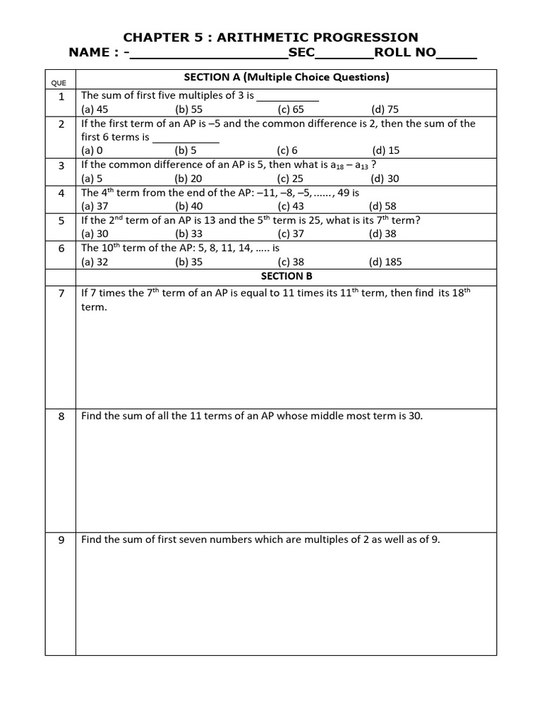 Ch-5 Assignment- Maths - Copy (3) | PDF | Mathematics | Arithmetic