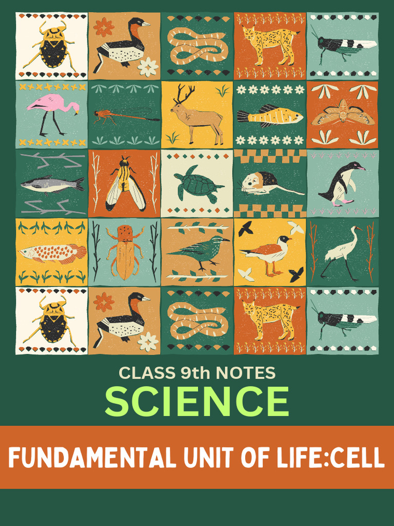 Class 9 Science: Cell Structure Notes | PDF | Osmosis | Cell (Biology)