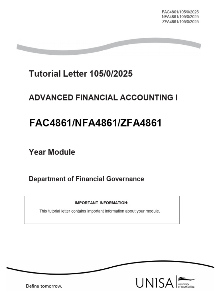 Advanced Financial Accounting I Guide | PDF | Employment | Defined ...